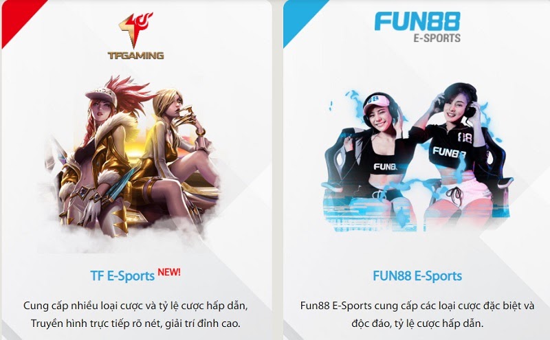 ESports là một thể loại nhận được sự đầu tư cực lớn của nhà cái Fun88