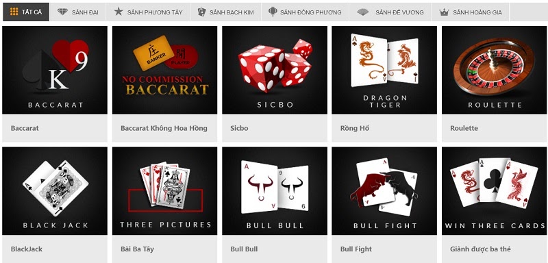 Sòng Casino đa dạng mọi sảnh chơi, thoải mái để người chơi lựa chọn